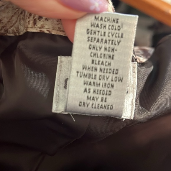 Chico’s Leopard Animal Print Blazer Jacket Chicos 3 XL Mandarin Collar - Picture 8 of 8